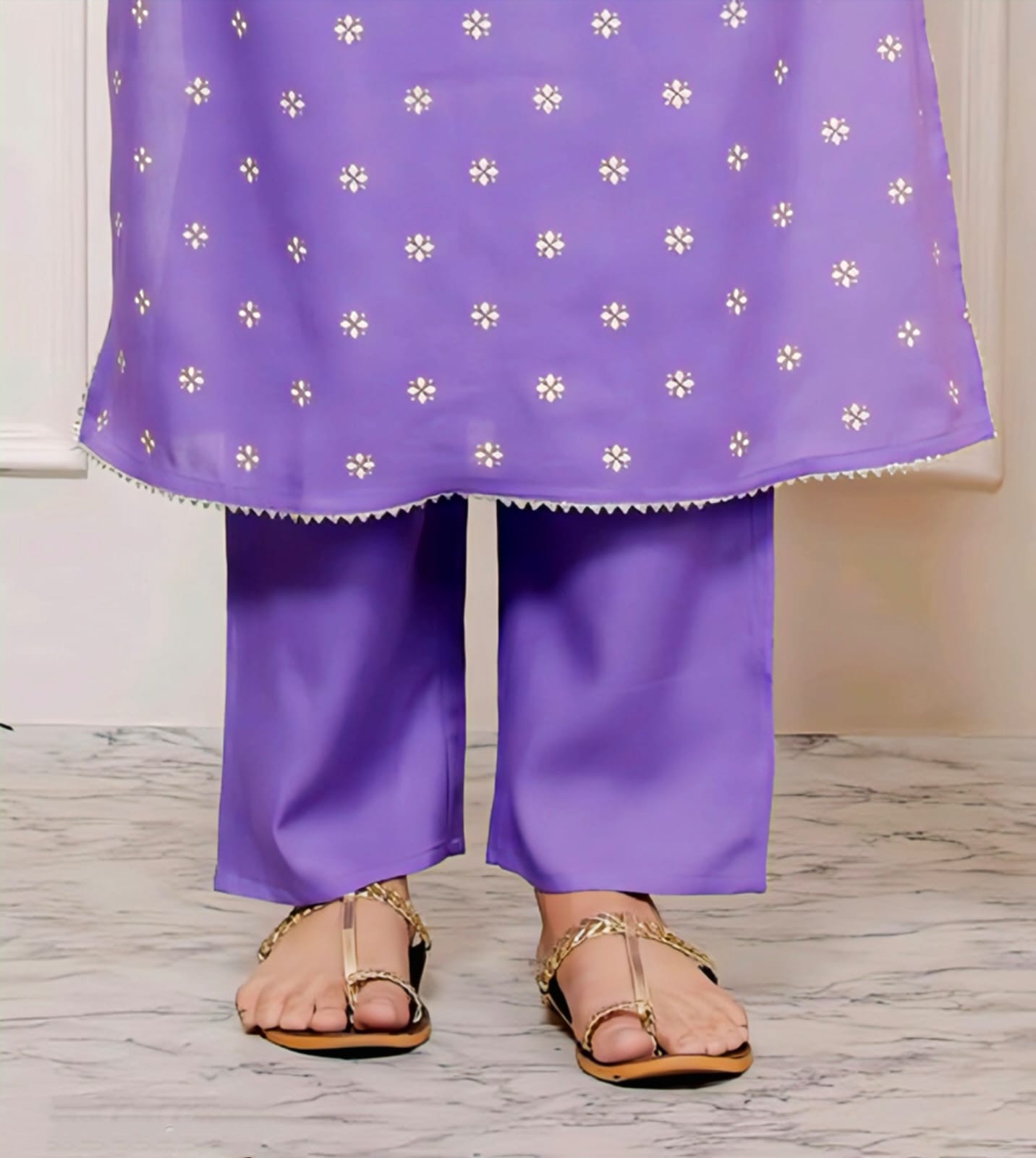 Bandhani Embroidered Kurta Set with Dupatta