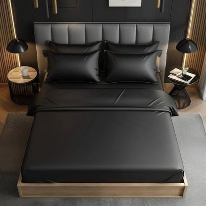 Premium Satin Elastic Fitted Bedsheets with 2 Pillow Covers