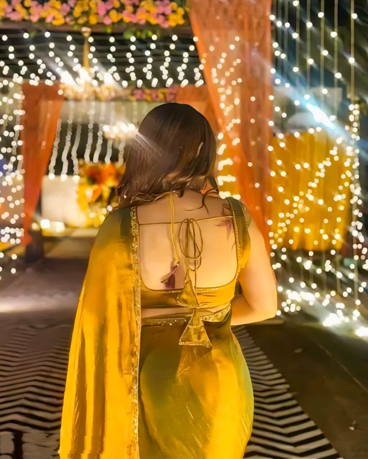 Party Wear Saree with Rich Border & Blouse