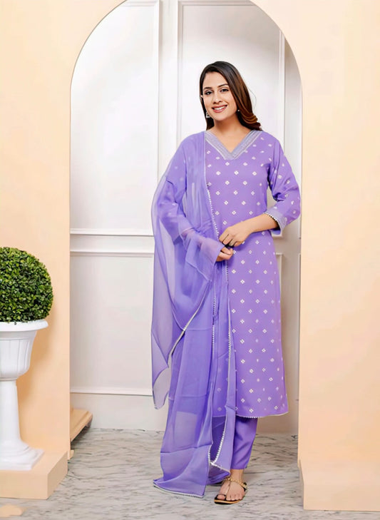 Bandhani Embroidered Kurta Set with Dupatta